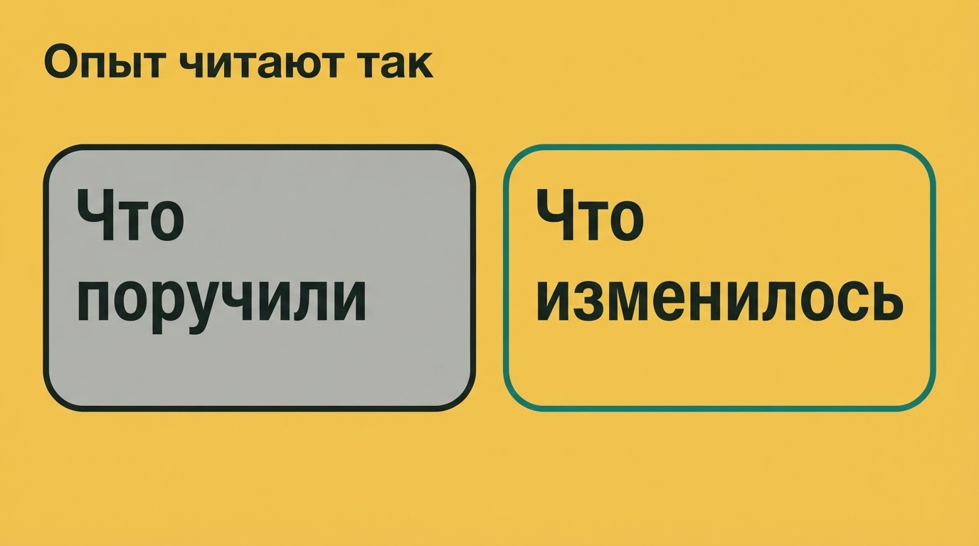 Обязанности вместо результатов: как переписать опыт, чтобы за него позвали